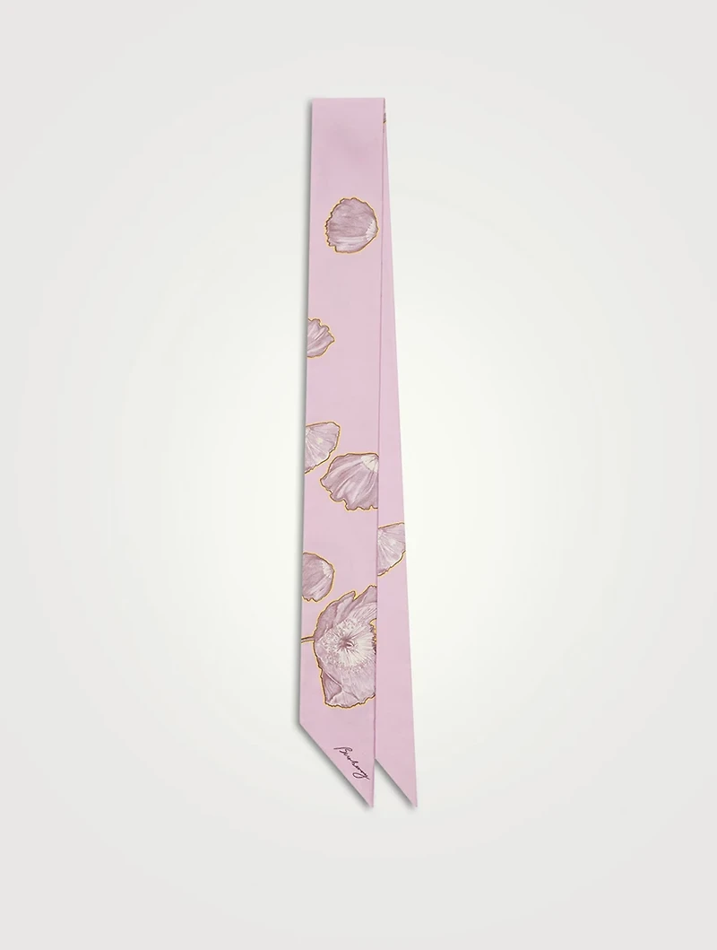 Skinny Poppy Silk Scarf