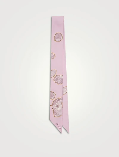 Skinny Poppy Silk Scarf
