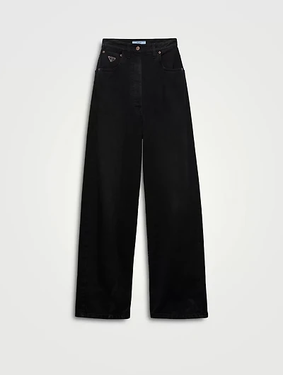 Wide-leg Denim Jeans