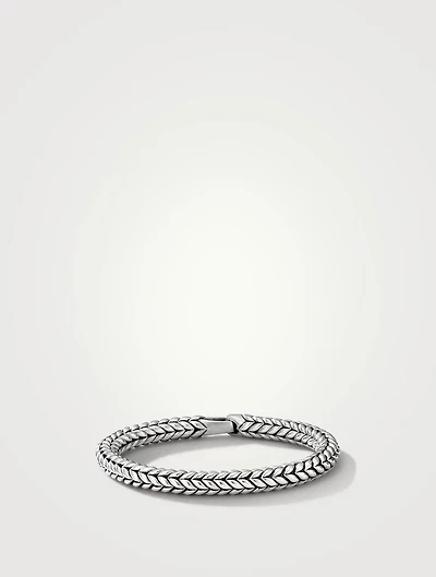 Chevron Bead Bracelet Sterling Silver