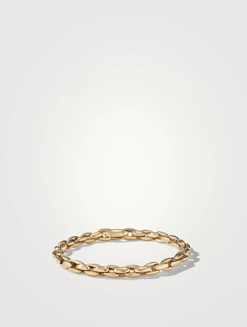 Elongated Box Chain Bracelet 18k Yellow Gold