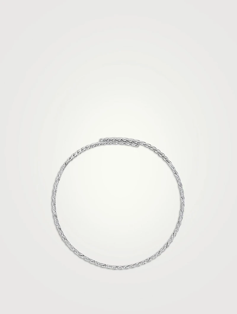 Pavéflex Necklace In 18k White Gold With Diamonds