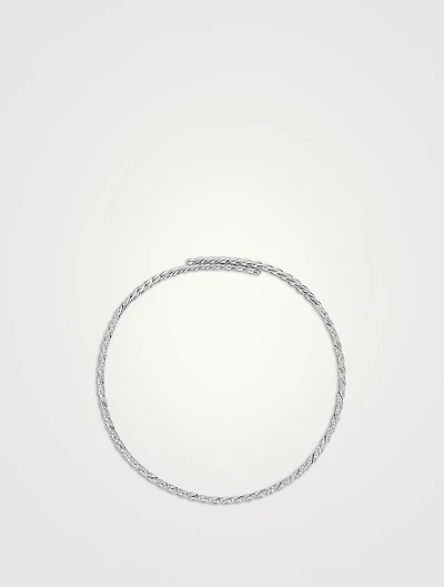 Pavéflex Necklace In 18k White Gold With Diamonds