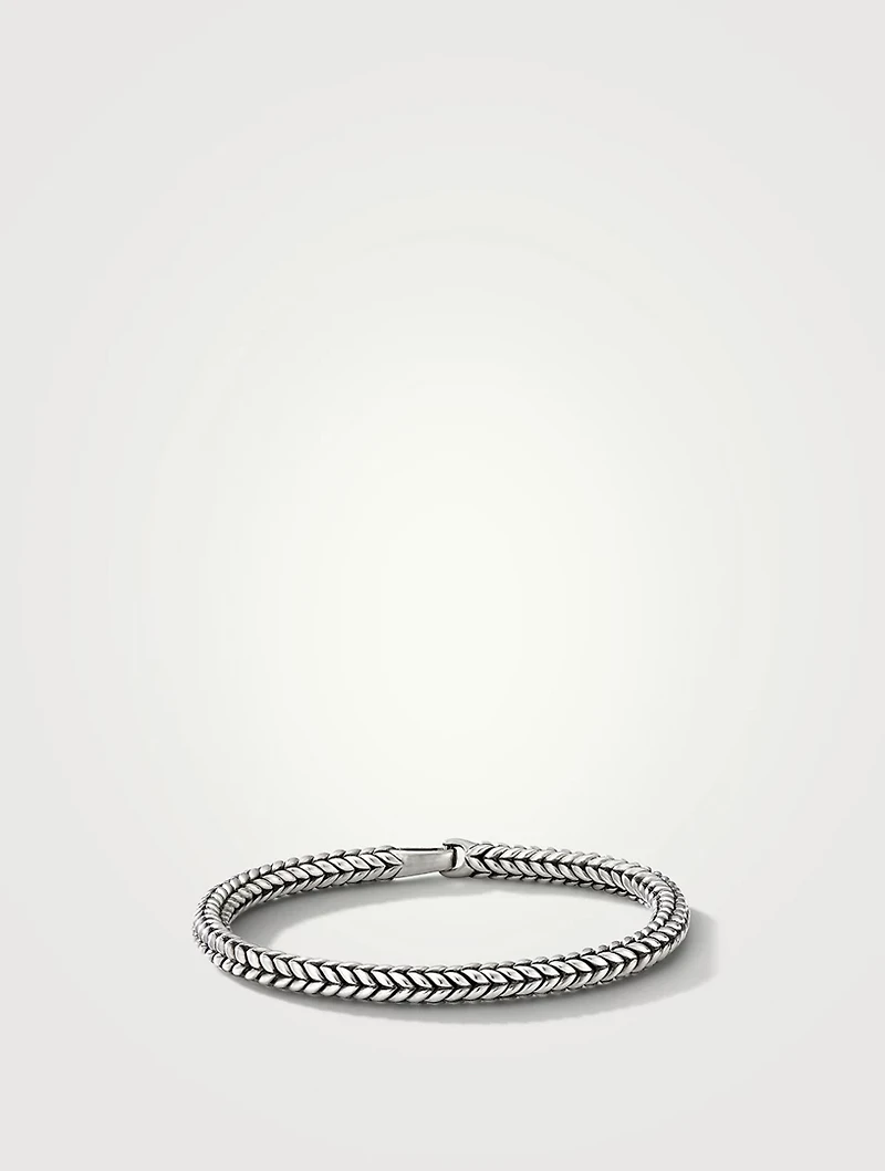 Chevron Bead Bracelet Sterling Silver