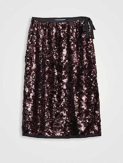 Embroidered Sequin Skirt