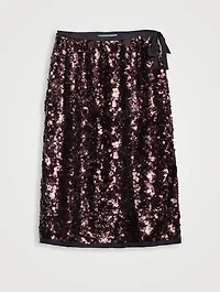 Embroidered Sequin Skirt