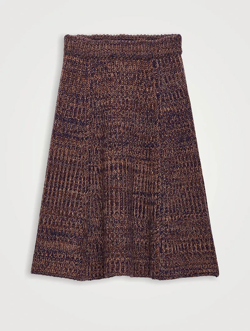 Wool And Cashmere Knit Skirt