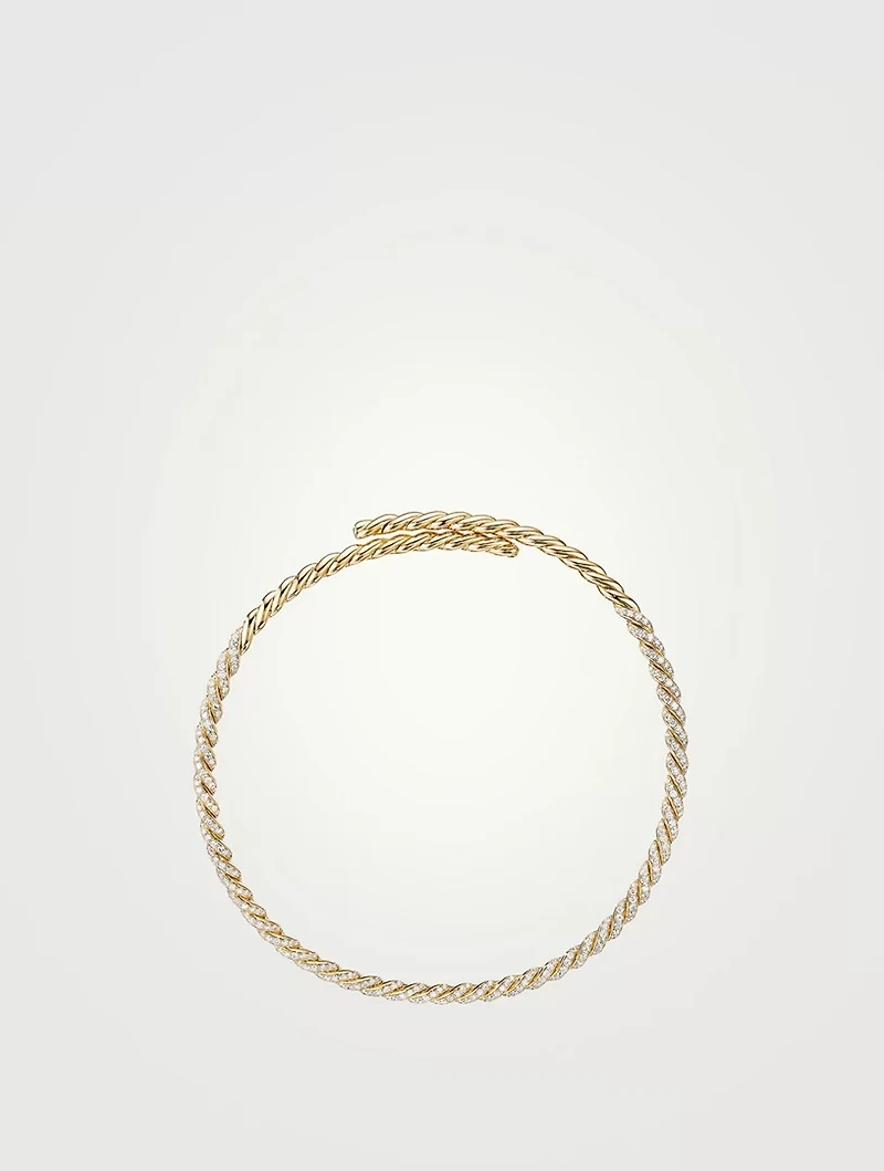 Pavéflex Necklace In 18k Yellow Gold With Diamonds