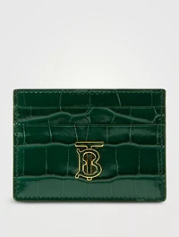 Embossed Leather Tb Card Case