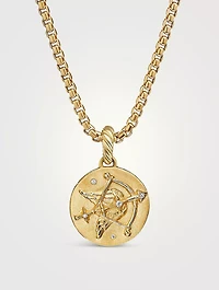 Sagittarius Amulet In 18k Yellow Gold With Diamonds