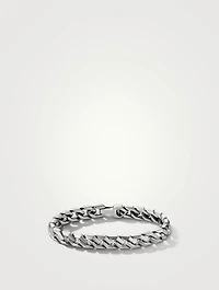 Curb Chain Angular Link Bracelet Sterling Silver