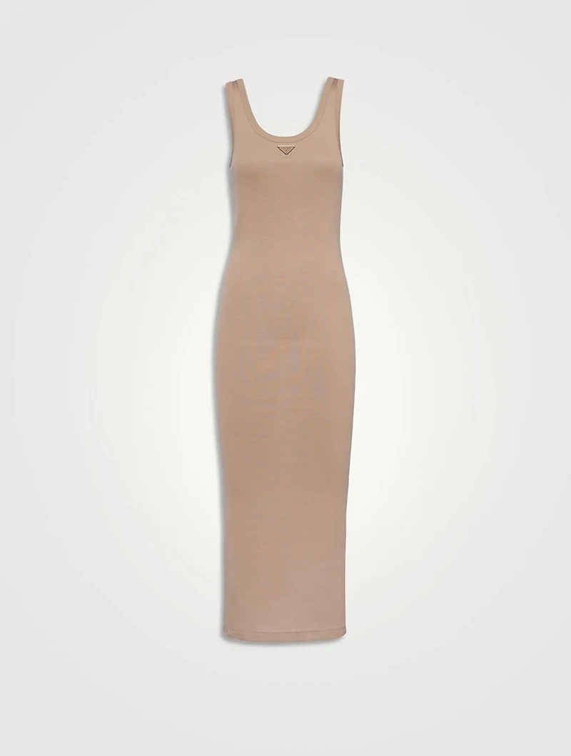 Ribbed Knit Cotton Dress