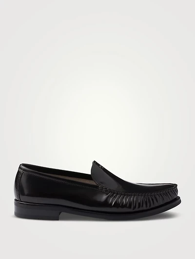 Brushed Leather Loafers