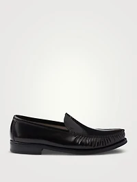 Brushed Leather Loafers