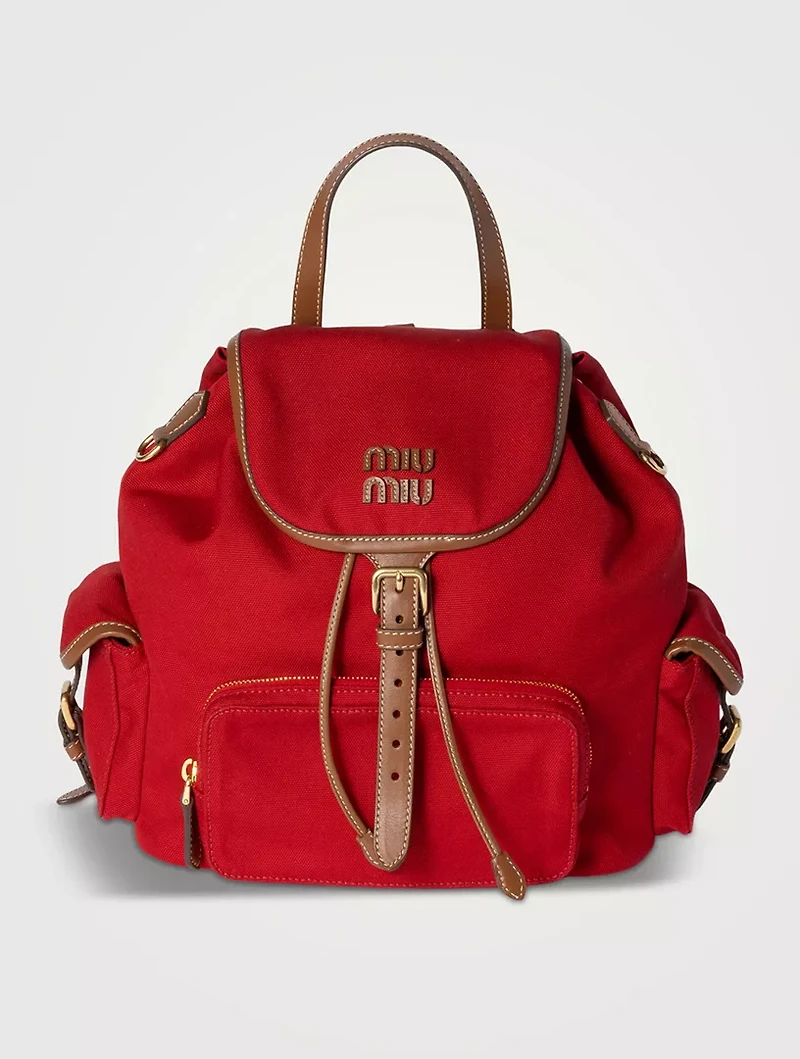 Canvas And Leather Backpack