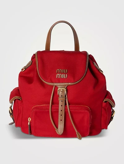 Canvas And Leather Backpack