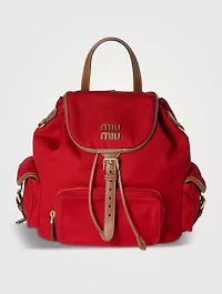 Canvas And Leather Backpack