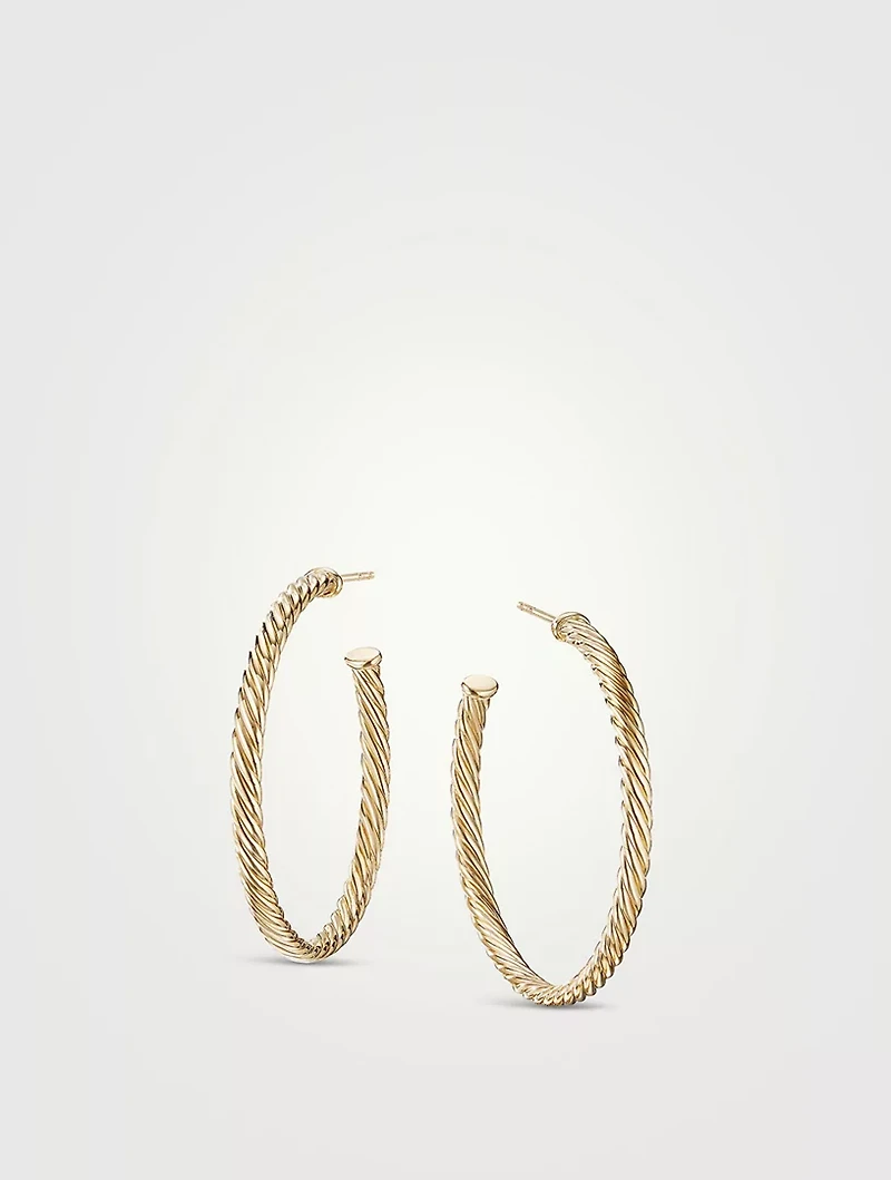 Cablespira® Hoop Earrings In 18k Yellow Gold