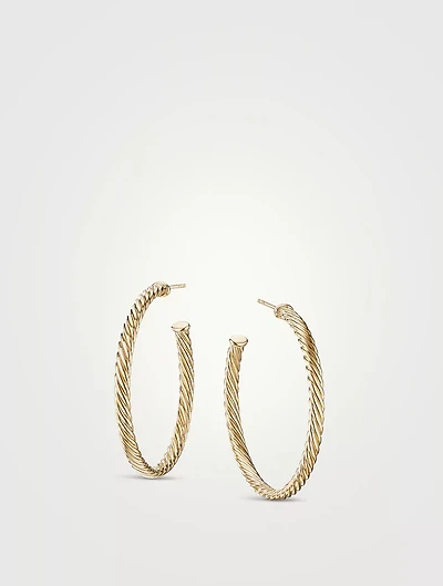 Cablespira® Hoop Earrings In 18k Yellow Gold