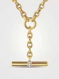 Dy Mercer® Petite Toggle Chain Necklace 18k Yellow Gold With Diamonds, 4.5mm