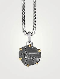 Sagittarius Amulet In Sterling Silver With 18k Yellow Gold