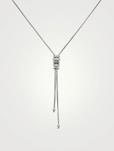 Zig Zag Stax™ Y Necklace In Sterling Silver With Diamonds