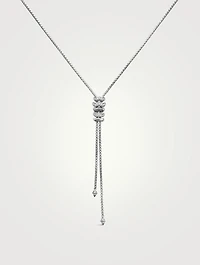 Zig Zag Stax™ Y Necklace In Sterling Silver With Diamonds