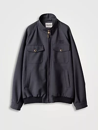 Bonded Kid Mohair And Jersey Blouson Jacket