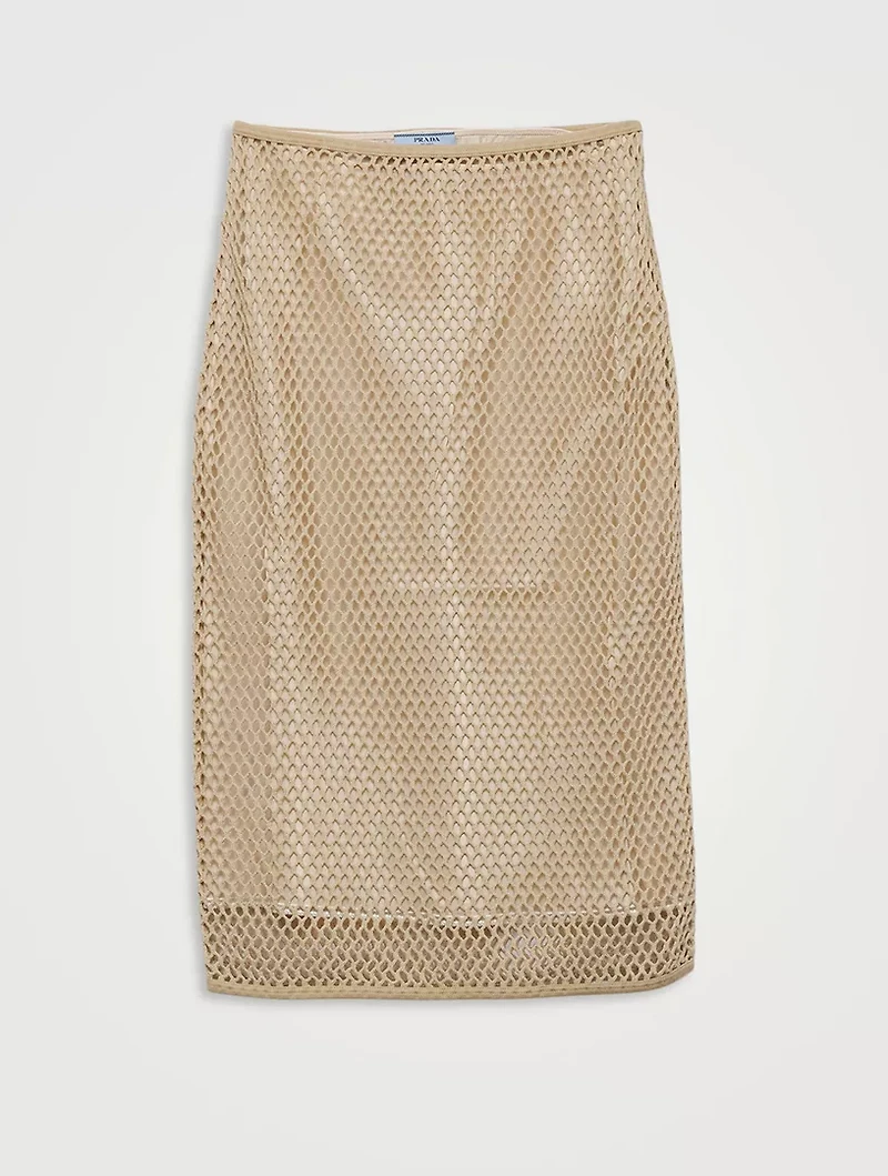 Cotton Mesh Skirt
