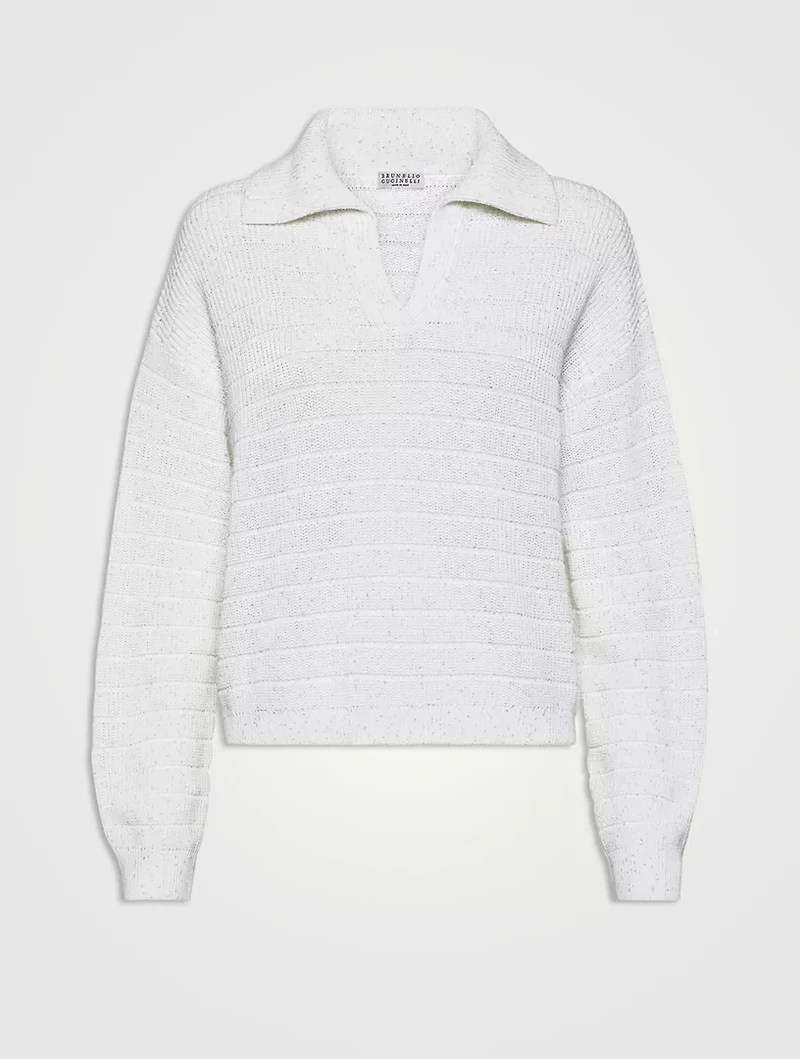 Cotton Knit Polo Shirt