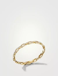 Stax Chain Link Bracelet 18k Yellow Gold With Pavé Diamonds