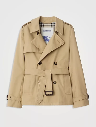 Cotton Blend Trench Jacket