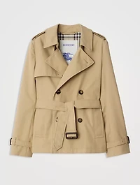 Cotton Blend Trench Jacket