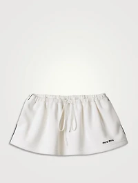 Bonded Piqué And Technical Jersey Miniskirt