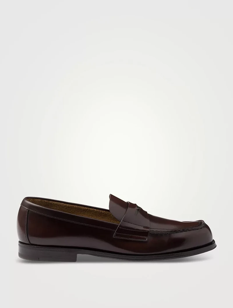 Brushed Leather Loafers