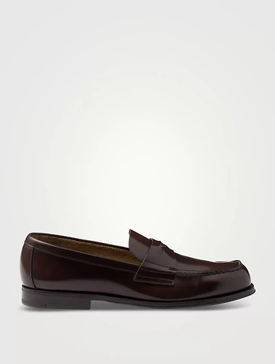 Brushed Leather Loafers