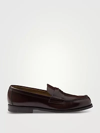 Brushed Leather Loafers