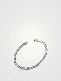 Cable Classics Bracelet Sterling Silver With Morganite And Pavé Diamonds