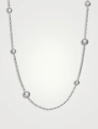Pearl Classics Station Chain Necklace In Sterling Silver, 3mm