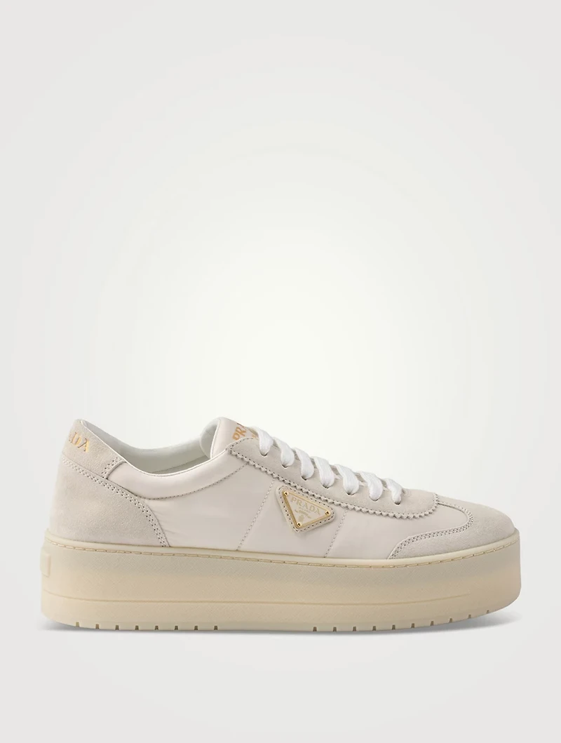 Downtown Bold Nylon And Suede Sneakers