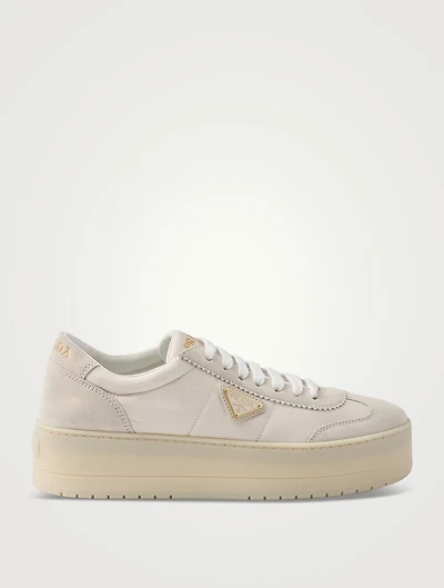 Downtown Bold Nylon And Suede Sneakers