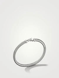 Buckle Bracelet Sterling Silver With Pavé Diamonds