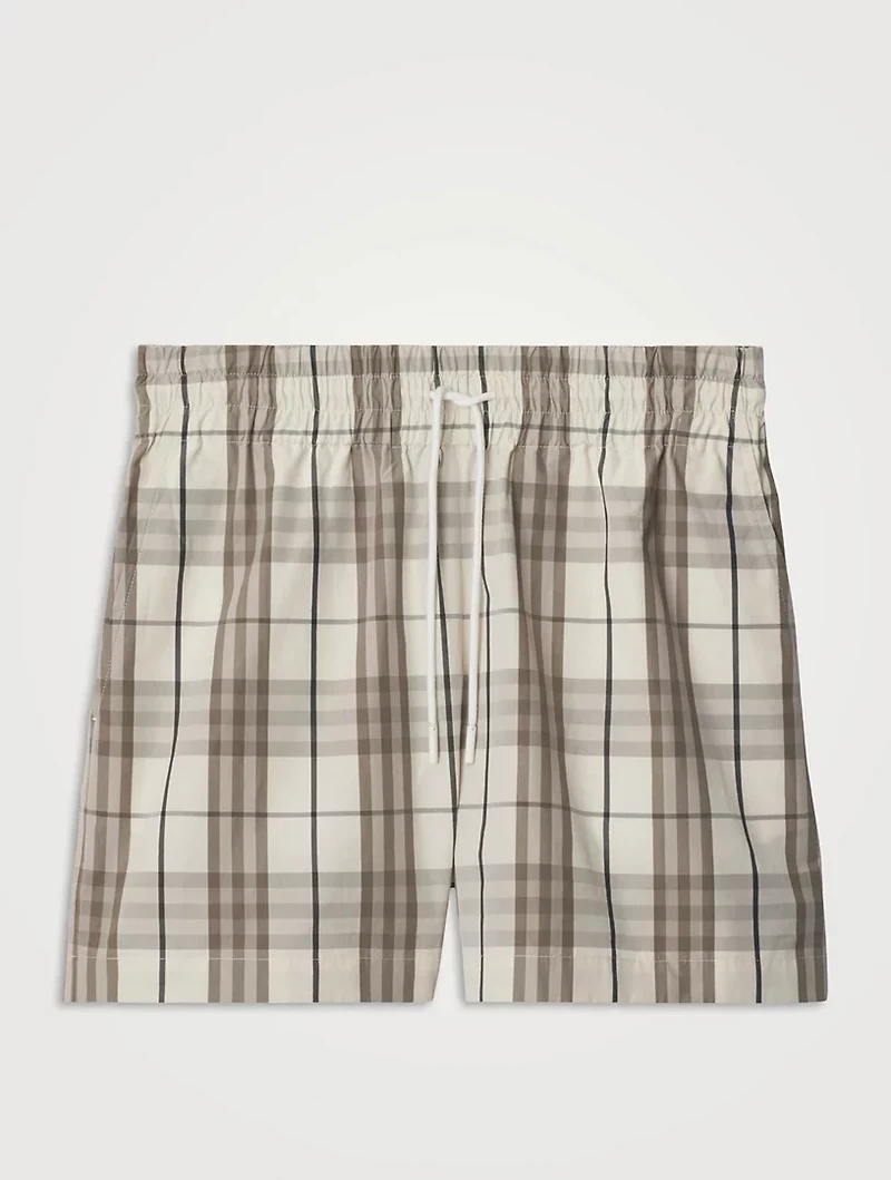 Check Cotton Shorts