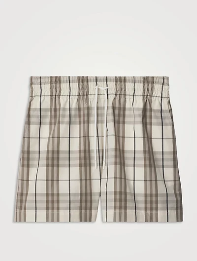 Check Cotton Shorts