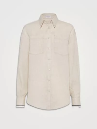 Linen Shirt With Monili
