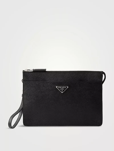 Saffiano Leather Pouch