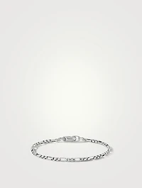 Open Station Box Chain Bracelet Sterling Silver