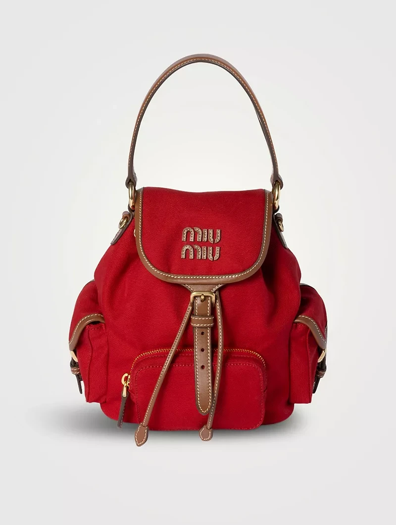 Canvas And Leather Backpack