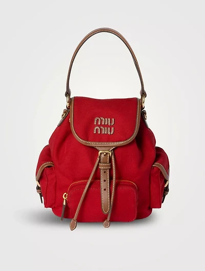 Canvas And Leather Backpack