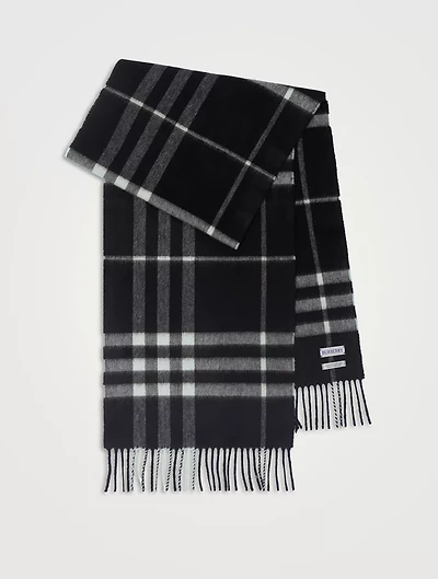 Check Cashmere Scarf